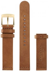 Kronaby Brown Leather Strap 18mm (Gold) BC10808