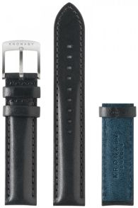 Kronaby Black (Blue) Leather Strap 18mm BC10790