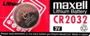 Sony / Panasonic / Maxell Lithium battery CR2032